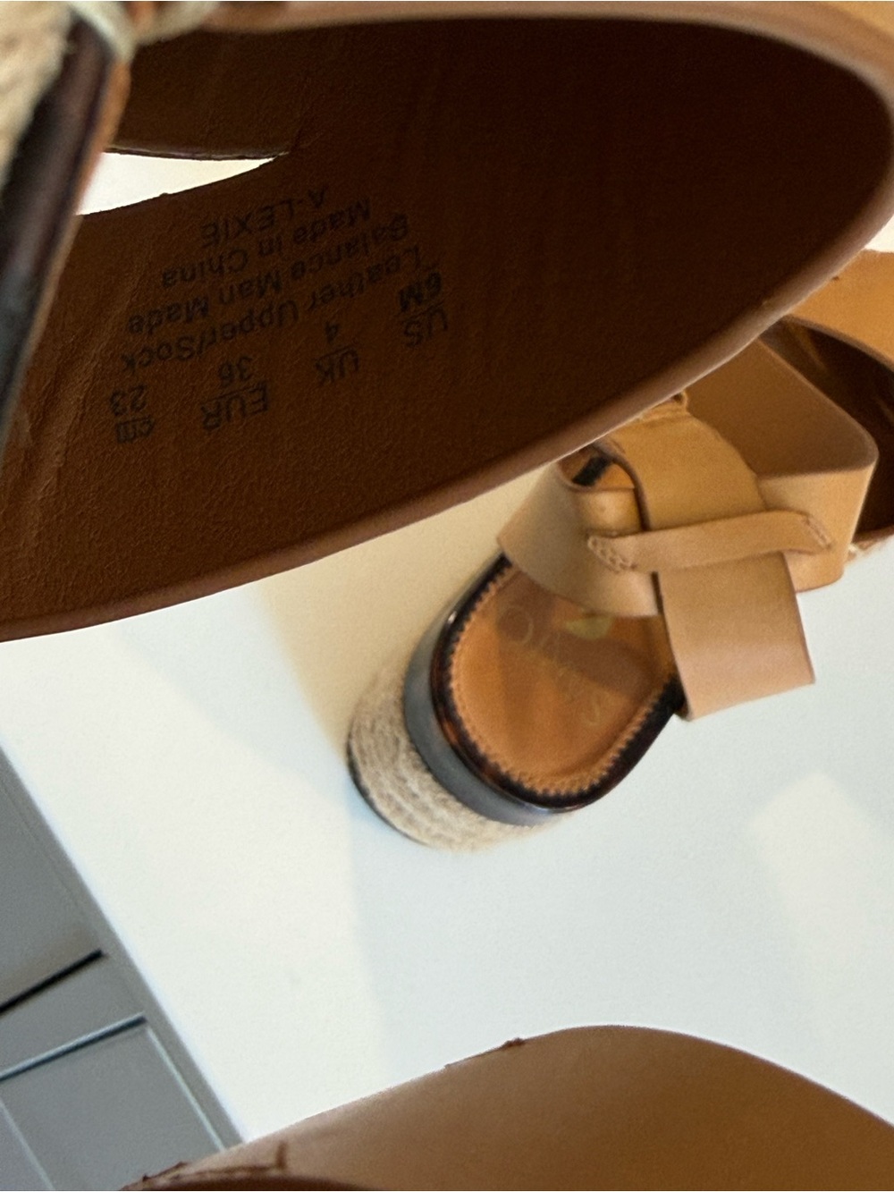 SARTO By Franco Sarto Tan Espadrille Platform Sandals - Picture 4 of 4